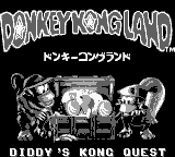 Donkey Kong Land title screen for GameBoy